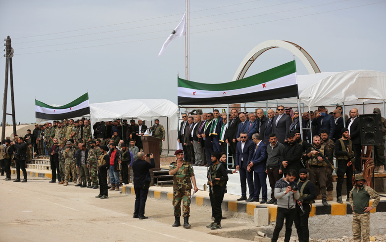 The Syrian opposition coalition opens its first headquarters in the Syrian interior