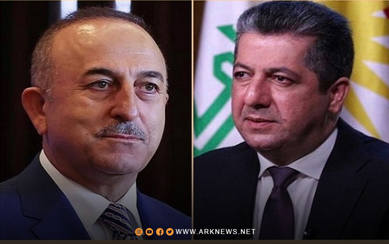 في اتصال هاتفي.. اوغلو يشكر مسرور بارزاني على مساعدات إقليم كوردستان لمنكوبي الزلزال