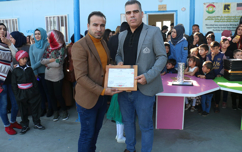 تكريم مراسل ARK في مخيم قوشتبة