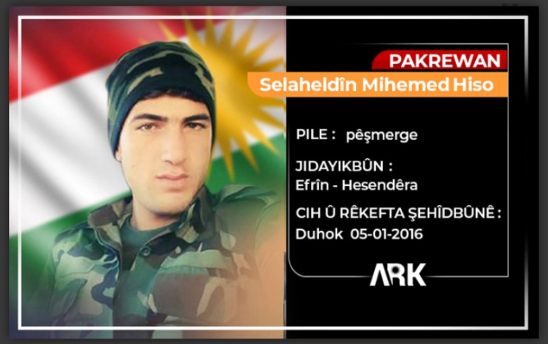 Four years since the martyrdom of Peshmerga Salahuddin Saeed