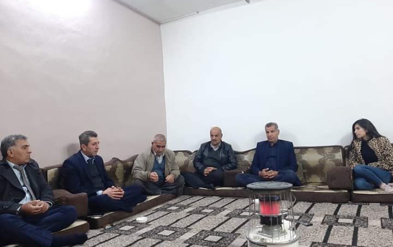 A delegation from PDK-S visits the family of martyr Mahmoud Wali in Domiz camp