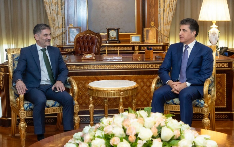 President Nechirvan Barzani receives the German Consul