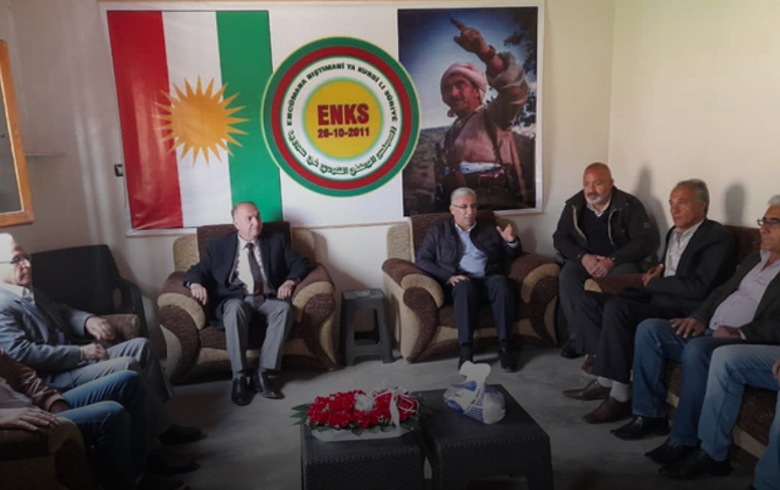 A delegation from the Kurdistan Democratic Party - Syria visits the Tal Tamr locality of the Kurdish National Council