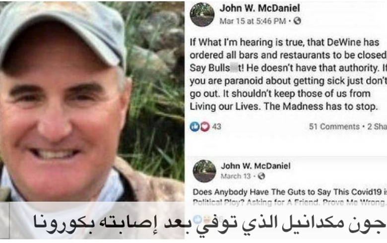 وفاة شخص بعد وصفه كورونا بالحيلة السياسية 