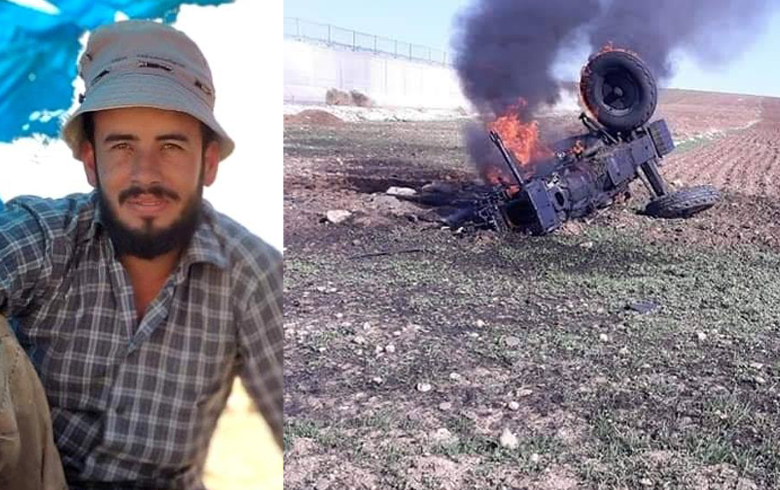 Kobani… The death of a young man in a landmine explosion 