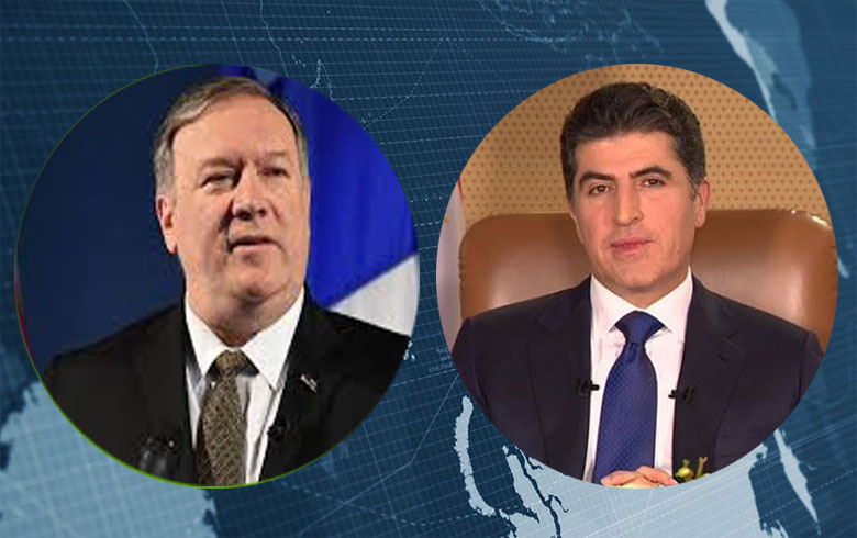 بومبيو يهنئ الرئيس نيجيرفان بارزاني 