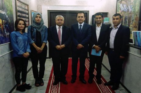 A joint delegation from the leadership of the KDP-S and the Student Union visits the office of the Minister of Education in the provincial government