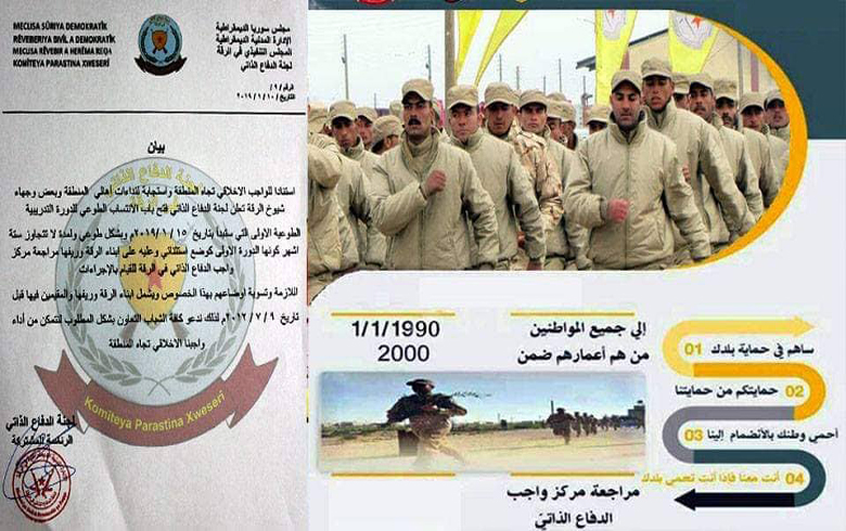 یاسایا لەشكەریا نەچار یا پ ی د ل جزیرێ ژ رەقا و منبجێ جودایە