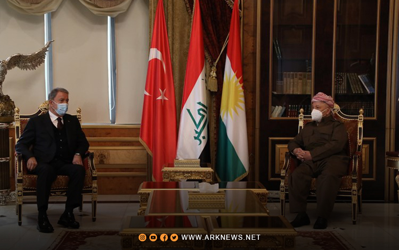 Serok Barzanî pêşwaziya Wezîrê Berevaniya Tirkiyê kir