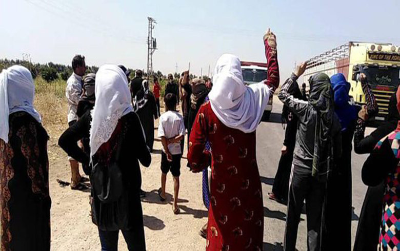مظاهرة في تل براك ضد 