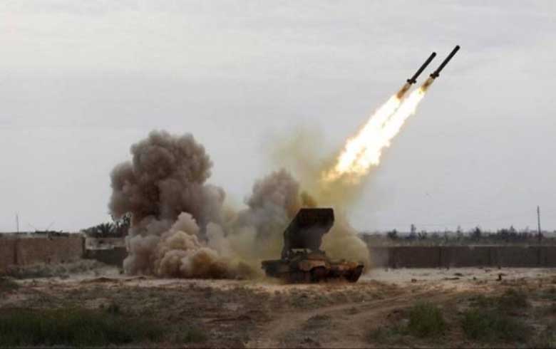 Turkish forces shell the perimeter of Ain Isa camp north of Raqqa, causing fires