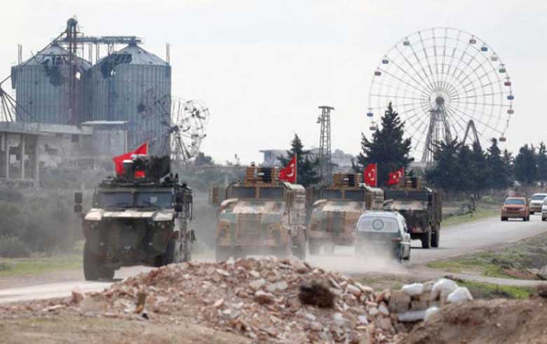 Turkey’s military reinforcement .. Nearly 20 Turkish vehicles carrying logistical materials enter “Putin-Erdogan” area