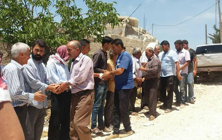 انفجار لغم في مقبرة قرية سينكا بعفرين 