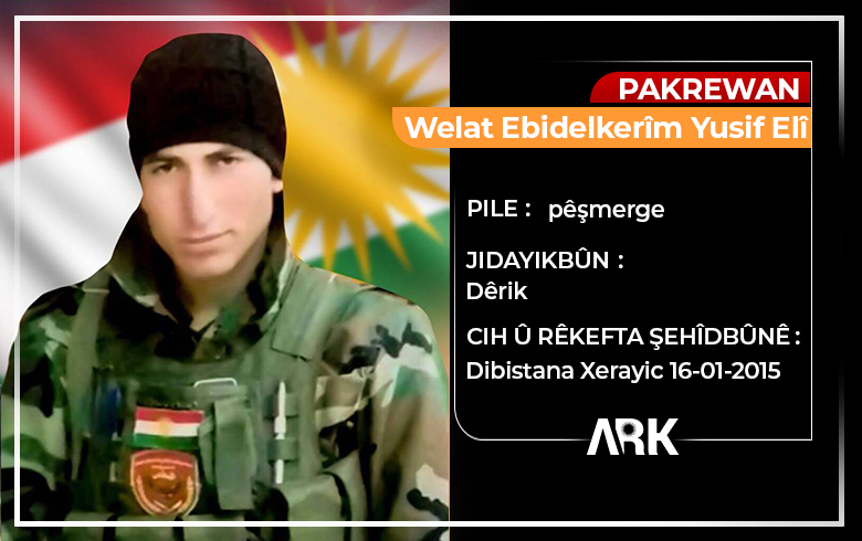 On the eighth anniversary of the martyrdom of the Peshmerga, Walat Abdul Karim Ali