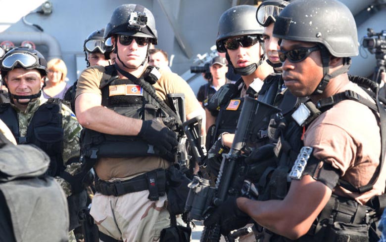 US Marines made their way to the Middle East