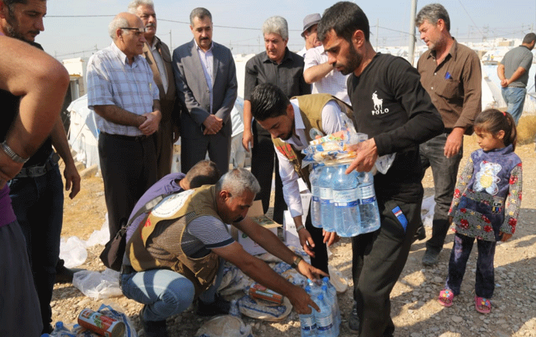 Hawler organization of (PDK-S) is carrying out an aid campaign in the Bardarash camp  