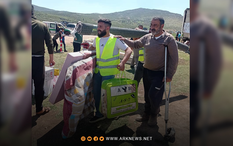 Barzani Charity Foundation distributes aid in four districts in the Afrin countryside