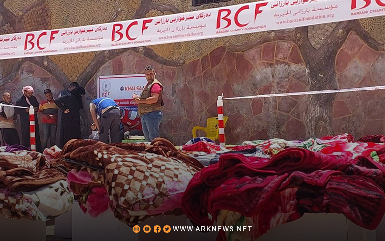 مؤسسة بارزاني الخيرية توزع سلات غذائية في عفرين وريفها 