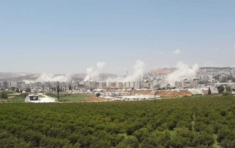 After the rocket fire on Afrin city… Turkish forces and their proxies renew shelling Al-Shahba area