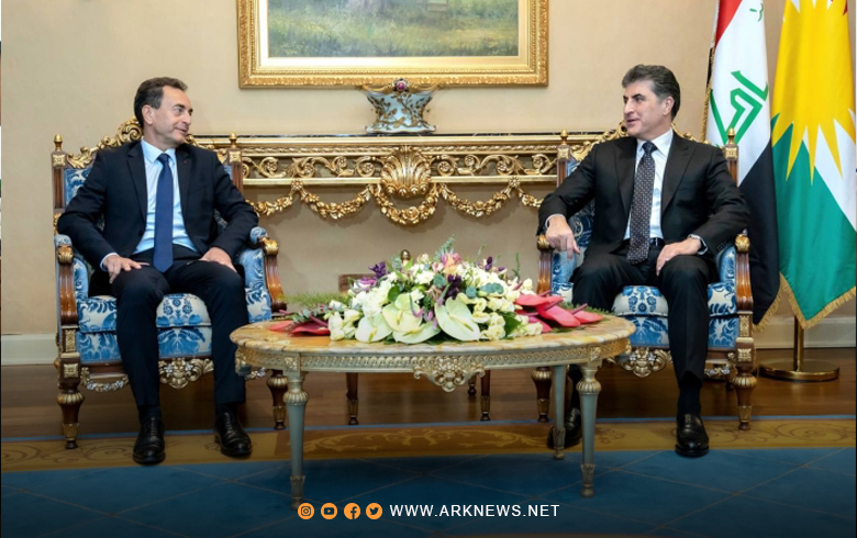 Nechirvan Barzani and the French ambassador discuss the bilateral desire to strengthen relations between the two parties