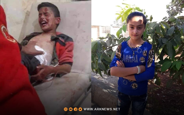 Afrin… A girl was killed and her brother was wounded by Turkish shelling on the Sherawa area