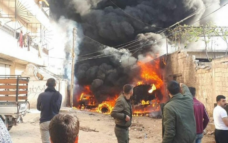 انفجار في حي الأشرفية بعفرين 