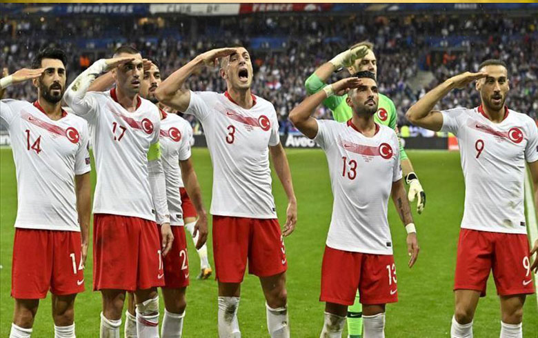Sanctions on the Turkish team for saluting to the military operation