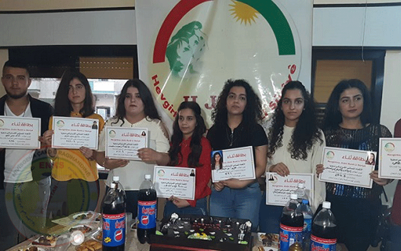Qamishlo … Honoring outstanding students by the Kurdish Women Union in Syria