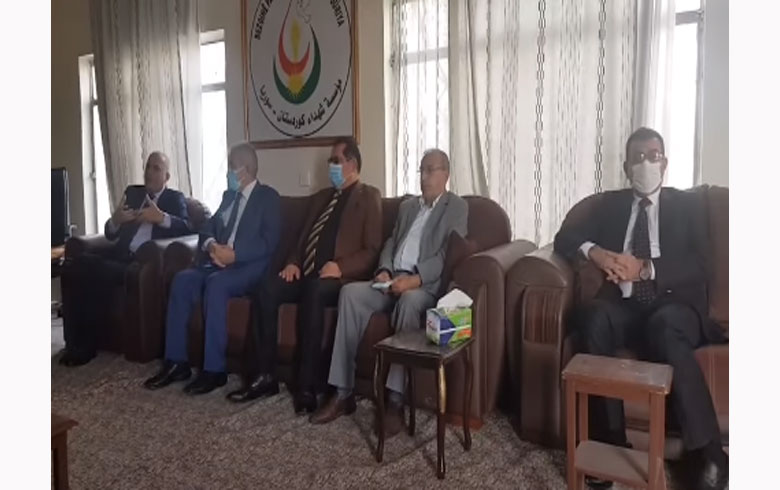 Ali Awni, the official of the eighth branch of the PDK, visits the PDK-S office in Zakho