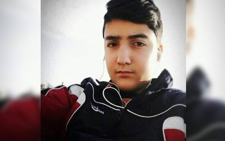 Afrin .. taking out the body of a young Kurd 7 days after his death