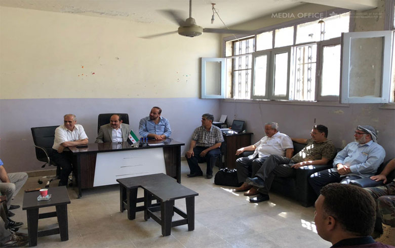 شانده‌ك ژ ئۆپۆزسیونا سوریێ سه‌ردانا باژارێ عه‌فرینا روژئاڤایێ كوردستانێ كر