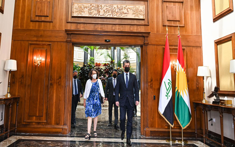 مسرور بارزاني: نقدّر الدعم الإيطالي للبيشمركة والاستثمار يعزّز شراكة الطرفين  