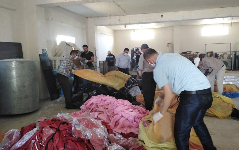 Rêxistina Jîn li kampa Dareşikranê alîkarî belav kir