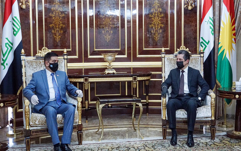 مسرور بارزاني وجمعة عناد يؤكدان على التنسيق بين البيشمركة والجيش العراقي 
