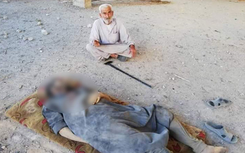 Idlib .. An elderly man goes to check on his son and finds him dead