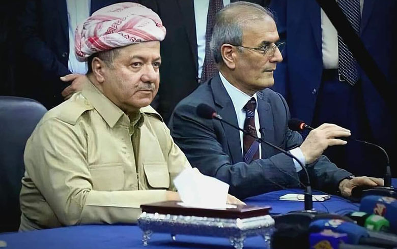 رسالة مواساة الرئيس بارزاني بوفاة الدكتور نجم الدين كريم