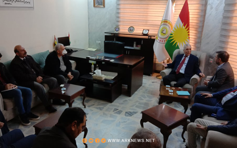 Saud al-Mulla, the head  of ENKS, receives a delegation of Kurdish parties in Erbil (photos)