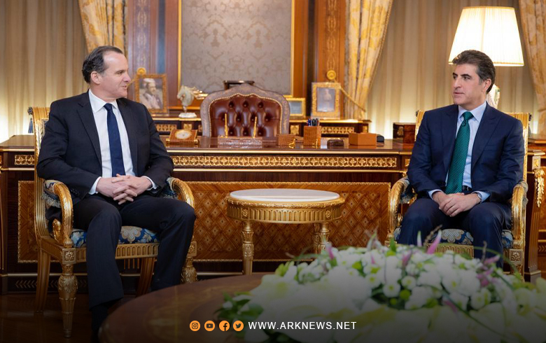President Nechirvan Barzani and McGurk discuss the latest developments in Syria and the Kurdish issue in it