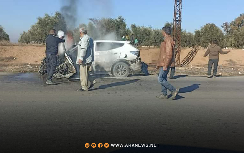 A Turkish drone targeting a car for the SDF