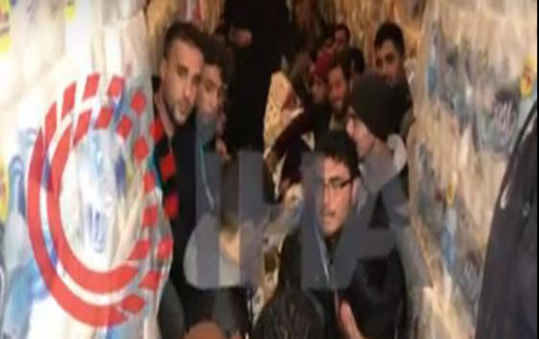 33 Syrian refugees were seized in a truck loaded with toilet paper