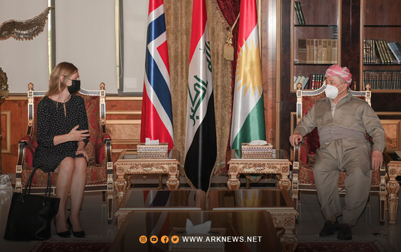 Contents of President Barzani's meeting with the Norwegian Ambassador