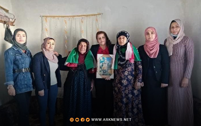 Pictures... The Syrian Kurdistan Women's Union visits the families of three martyrs of Roj Peshmerga 