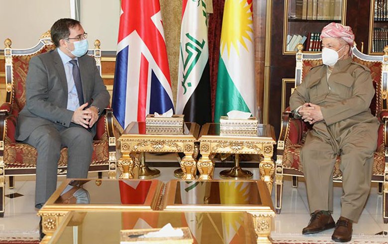 President Barzani and British Ambassador discuss terrorist threats in Iraq and Syria