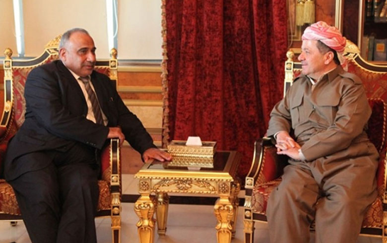 الرئيس بارزاني يتلقّى اتصالا هاتفيا من عادل عبد المهدي 