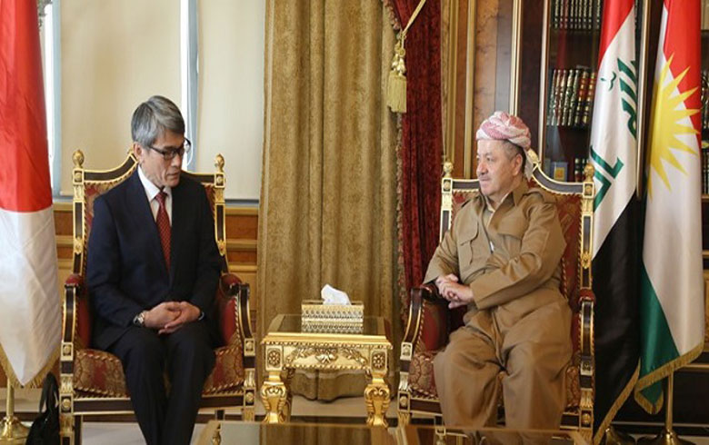 الرئيس بارزاني يستقبل السفير الياباني الجديد في العراق