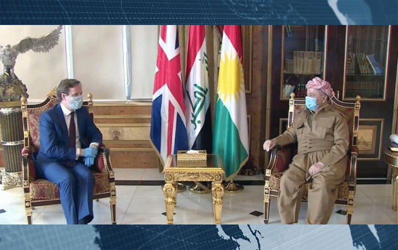 لقاء بين الرئيس بارزاني والسفير البريطاني لدى العراق