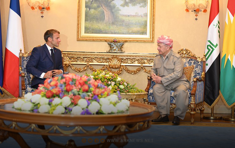 Serok Barzanî dilgiraniya xwe ji pêşeroja kurdên Sûriyê ji Makron re da diyarkirin