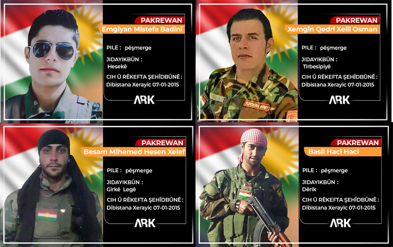 Four years after the martyrdom of 4 Roj Peshmerga 