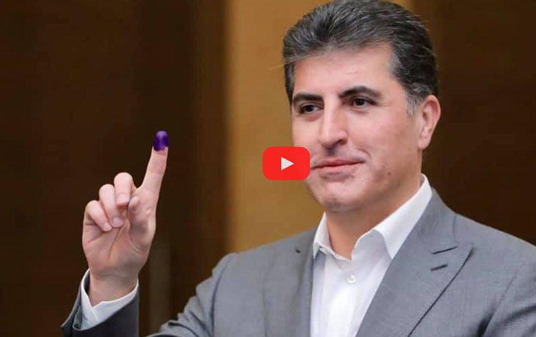 Serokê herêma Kurdistanê Nêçîrvan Barzanî dengê xwe di hilbijartinên Îraqî de da