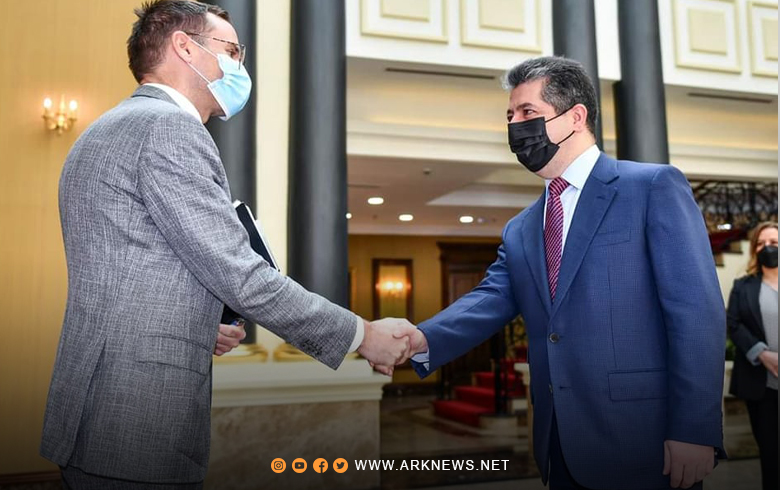 مسرور بارزاني والسفير البلجيكي يؤكدان على تعزيز العلاقات بين الجانبين مسرور بارزاني والسفير البلجيكي يؤكدان على تعزيز العلاقات بين الجانبين